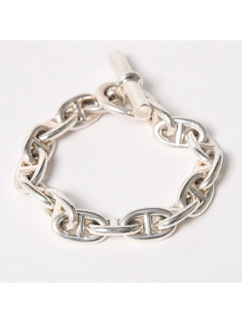 Hermes Chaine D'ancre MM Bracelet 15 Links 925 Sterling Silver